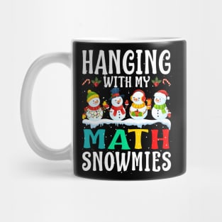 Hanging With My Math Snowmies Teacher Christmas Mug